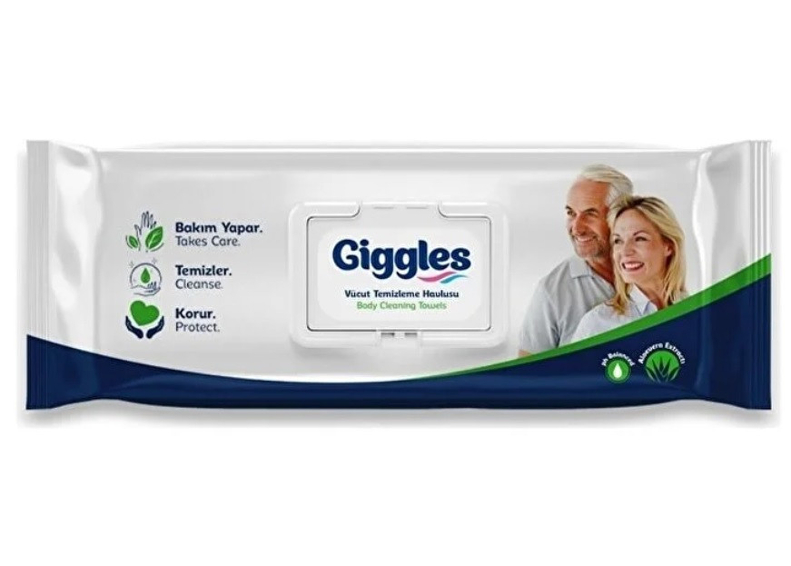 Вологі серветки Giggles для тіла (50 шт.)