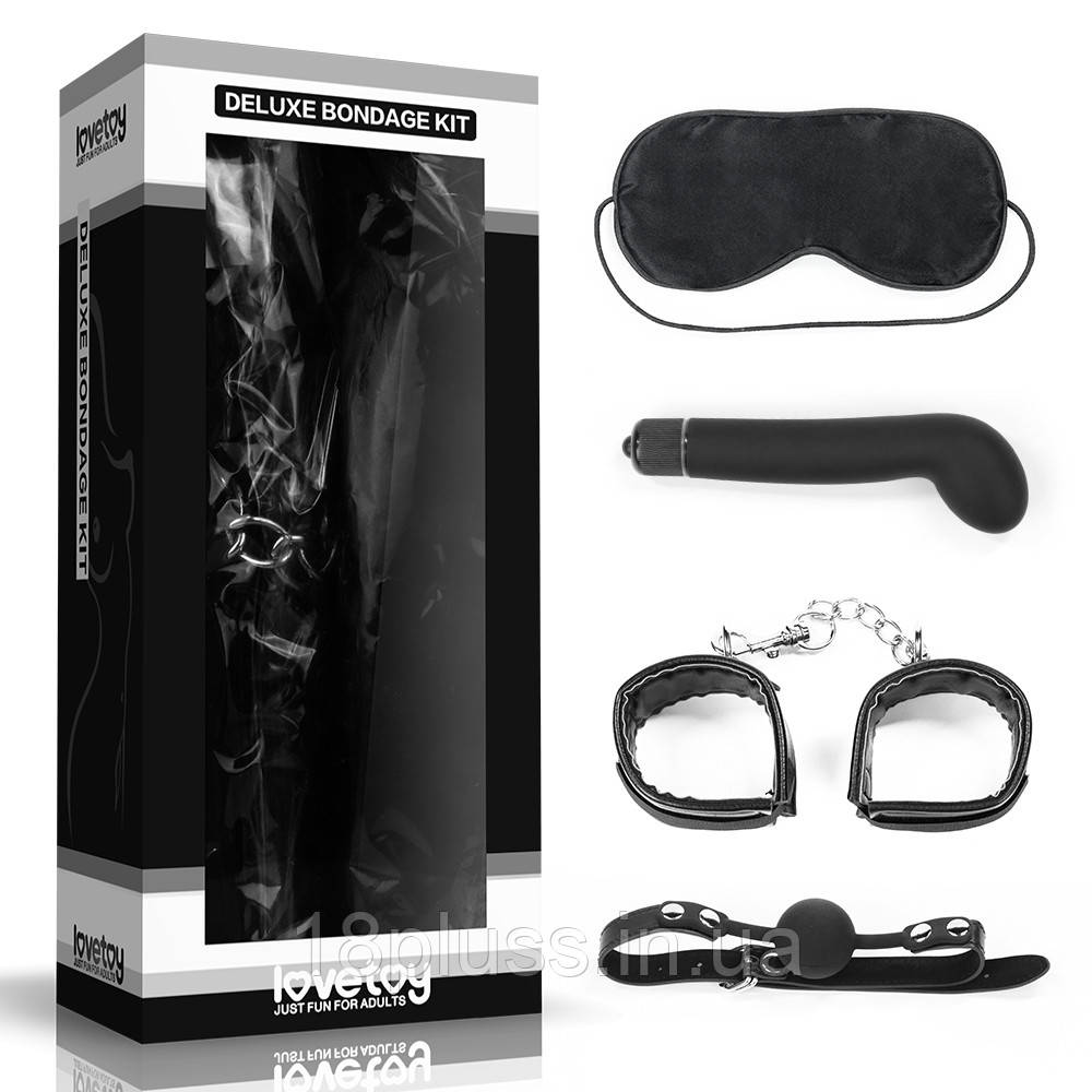 Набір БДСМ (маска, вібратор, наручники, кляп) Deluxe Bondage Kit