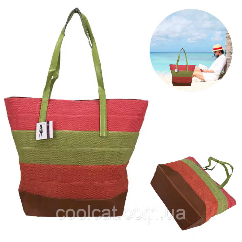 Жіноча сумка для пляжу Резинка 45х36х16 см / Сумка через плече для відпочинку