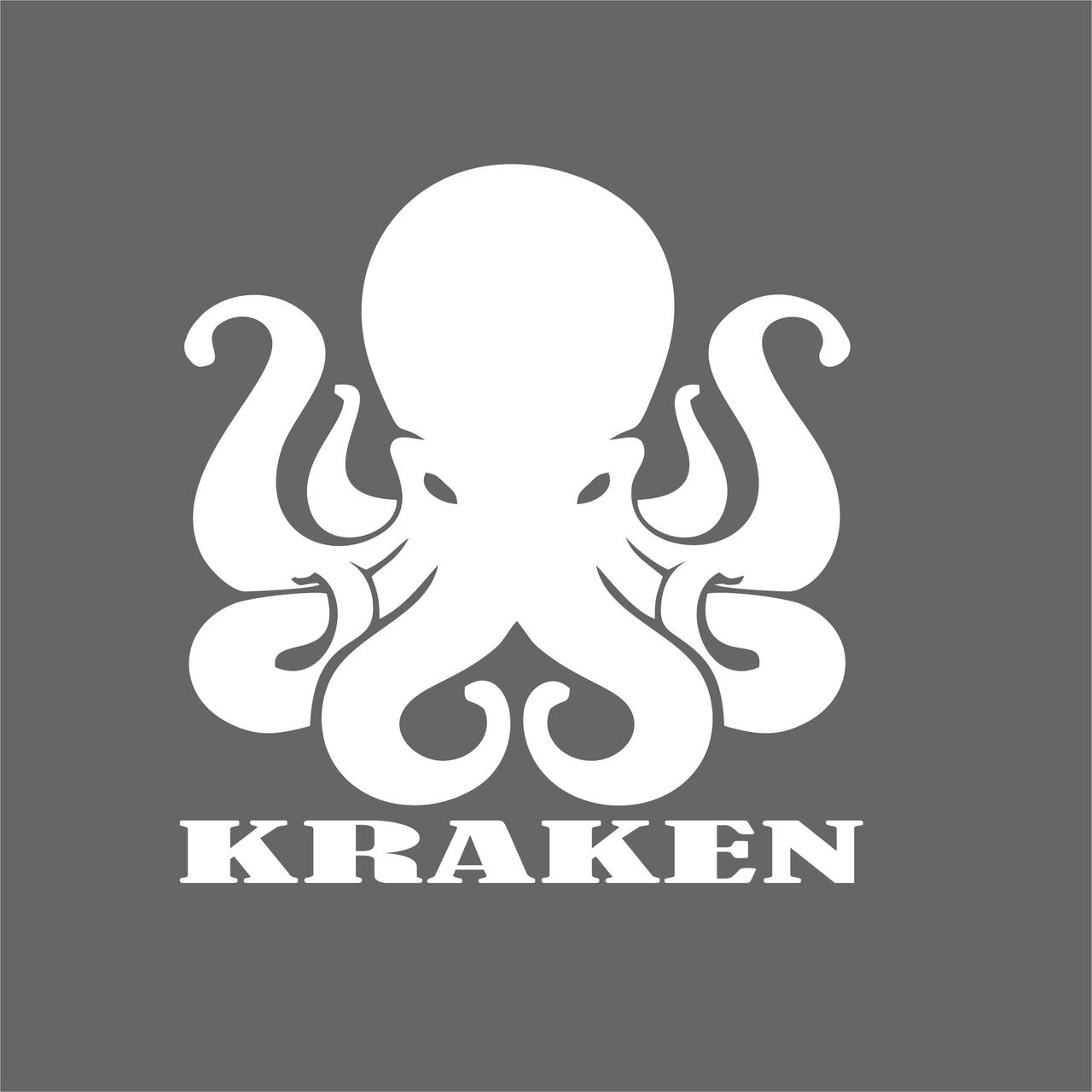 Наклейка вінілова на автомобіль KRAKEN Кракен біла