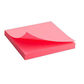 Папір для нотаток (стикери) фірми "Axent" 2414-13, 80 яскраво-рожевих аркушів, блок 75х75 мм.
