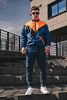 Чоловіча вітровка демісезон молодіжна Reload Retro різнокольорова / Стильна легка спортивна куртка весна-осінь