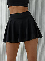 Юбка-шорты женская спортивная - черный