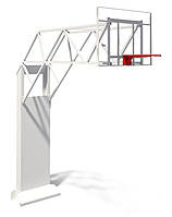 Стенд баскетбольный с выносом щита 3,2м (со щитом), влагостойкая фанера, с сеткой УТ407.2