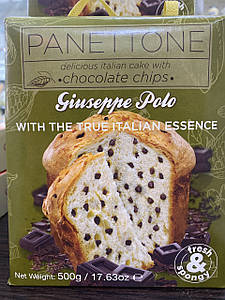 Панеттоне з шоколадом Panettone 500g Giuseppe polo Panettone з true Italian essence 500g