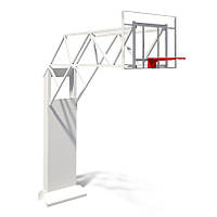 Стенд баскетбольный с выносом щита 2.8м (со щитом), влагостойкая фанера, с сеткой УТ407.3