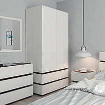 Шафа Лаер SZF2D2S 2150х900х640мм ясен сніговий + венге магія Гербор, фото 4