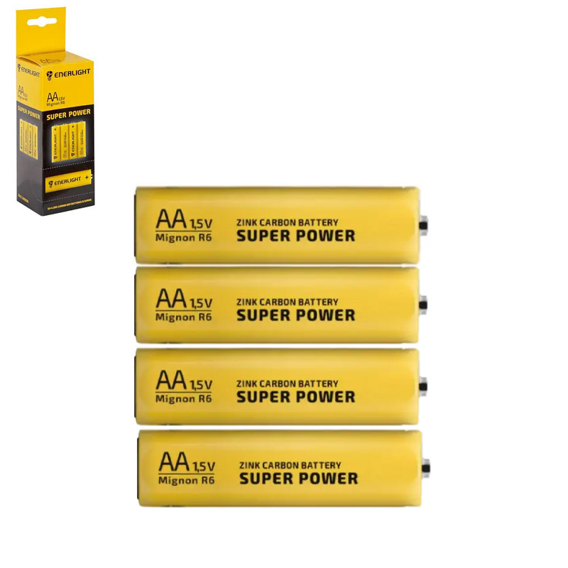 Батарейки AA 4шт R6 Enerlight сольова 1.5В
