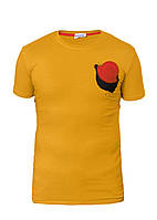 Футболка мужская Moncler 21-8501 жёлтая