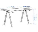 TROTTEN Письмовий стіл, білий/антрацит,140х80 см, 294.295.53, фото 3