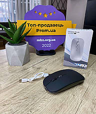 Мишка бездротова Wireless Mouse з RGB підсвічуванням Чорна, фото 3