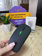 Мишка бездротова Wireless Mouse з RGB підсвічуванням Чорна, фото 4