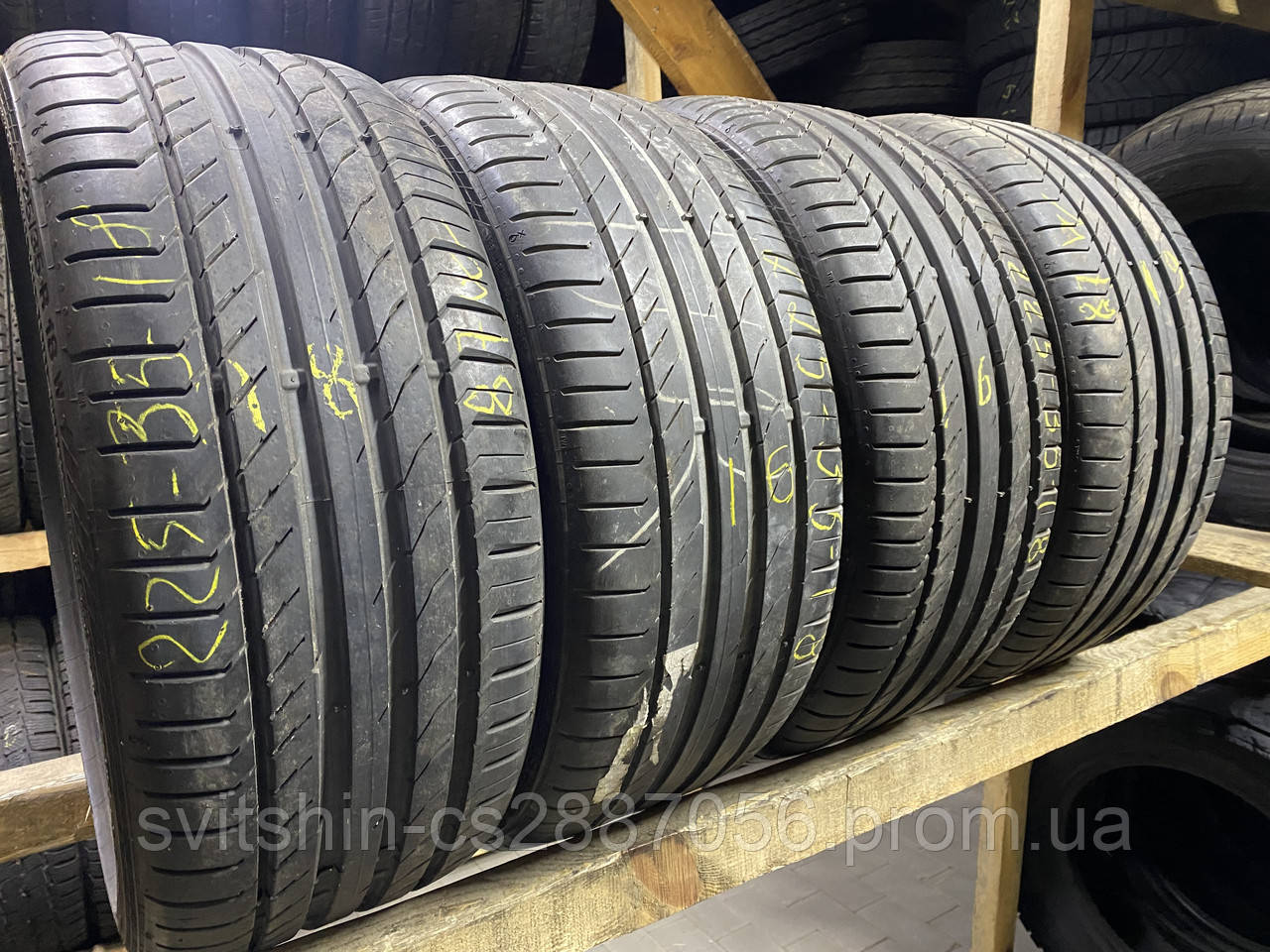 Шини літо 225/35R18 Continental ContiSportContact5 6.5мм 4шт