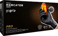 Перчатки нитриловые черные Mercator GoGrip M(7-8) 25пар 209803