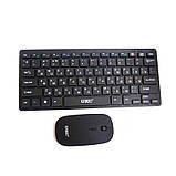 Бездротова клавіатура + мишка оптична UKC WI 1214, бюджетна клавіатура для ігор компютера MD-293 та ноутбука, фото 4