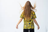 Дитяча футболка з мультяшним принтом для дівчинки з матеріалу кулір р. 104-170, фото 3