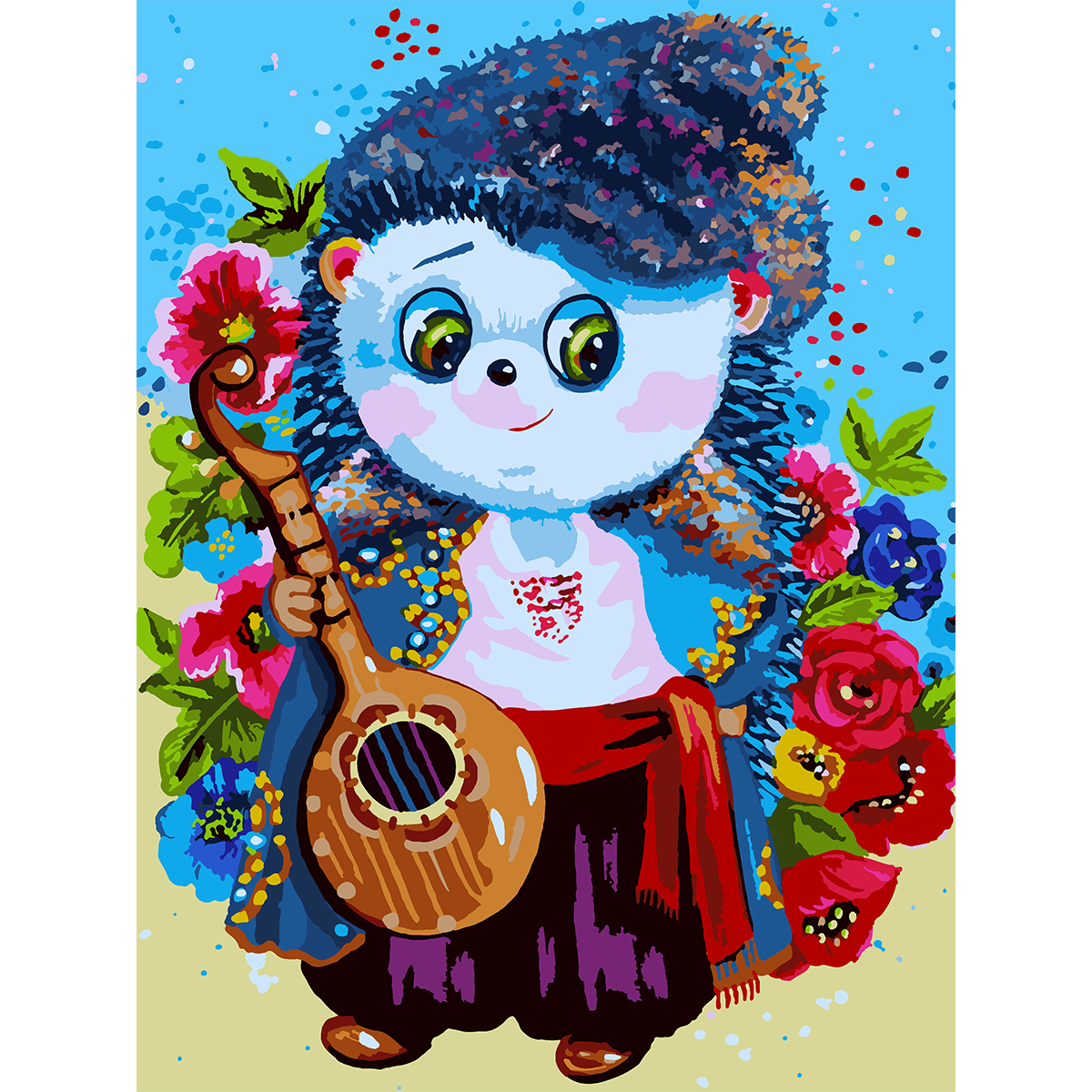 Картина за номерами SANTI Пан Їжачок 30x40 см