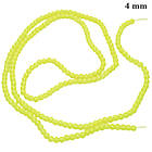 Намистини 4 мм Нитка 80 см Лимонний Жовтий тон 124, Фурнітура для Біжутерії, Намиста, фото 2