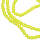 Намистини 4 мм Нитка 80 см Лимонний Жовтий тон 124, Фурнітура для Біжутерії, Намиста, фото 3