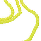 Намистини 4 мм Нитка 80 см Лимонний Жовтий тон 124, Фурнітура для Біжутерії, Намиста, фото 5