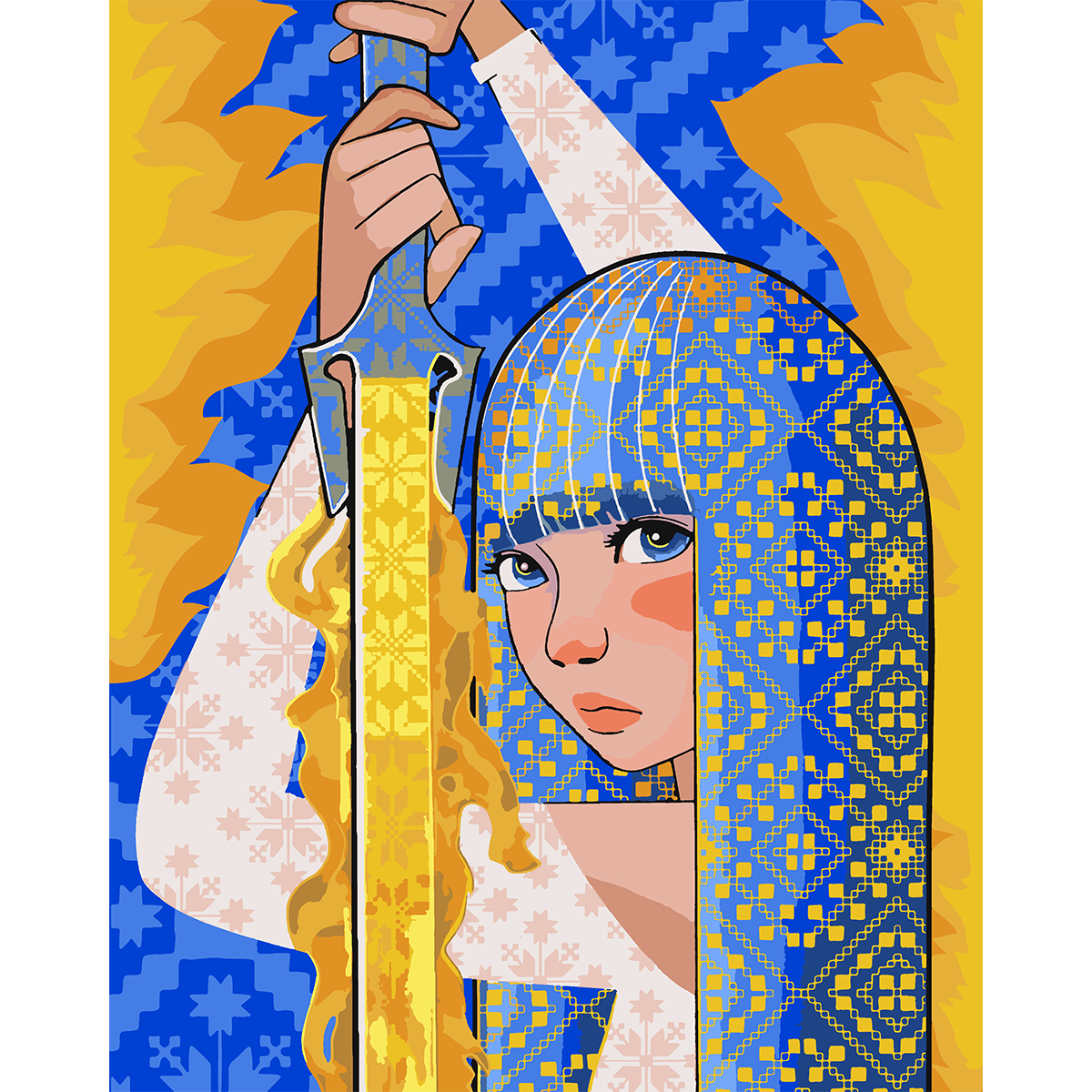 Картина за номерами SANTI "Відважна Українка", 40*50 см ©mosyakart