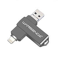 Флеш накопитель Wansenda WDS i700 32Gb USB 3.0 Lightning Micro USB 3в1