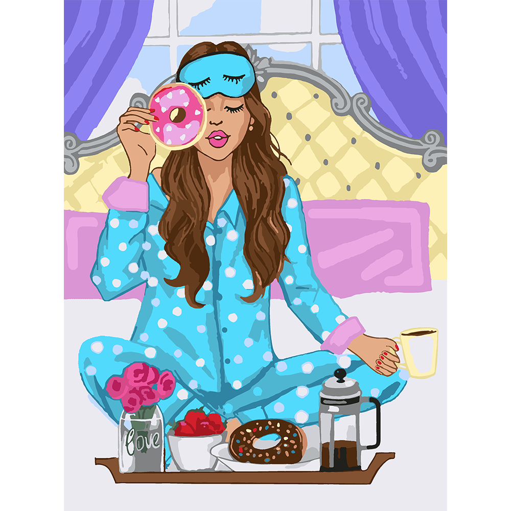 Картина за номерами Ранок з пончиками 30*40 см., SANTI