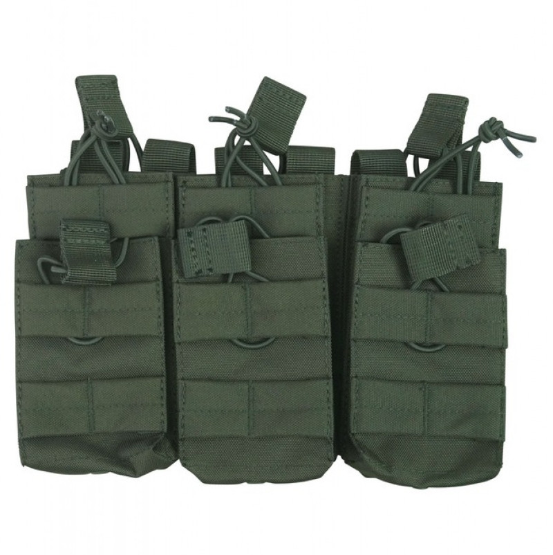 Тактичний потрійний підсумок для магазинів DUO Kombat Tactical M16/M4/AK Оливковий, фото 1