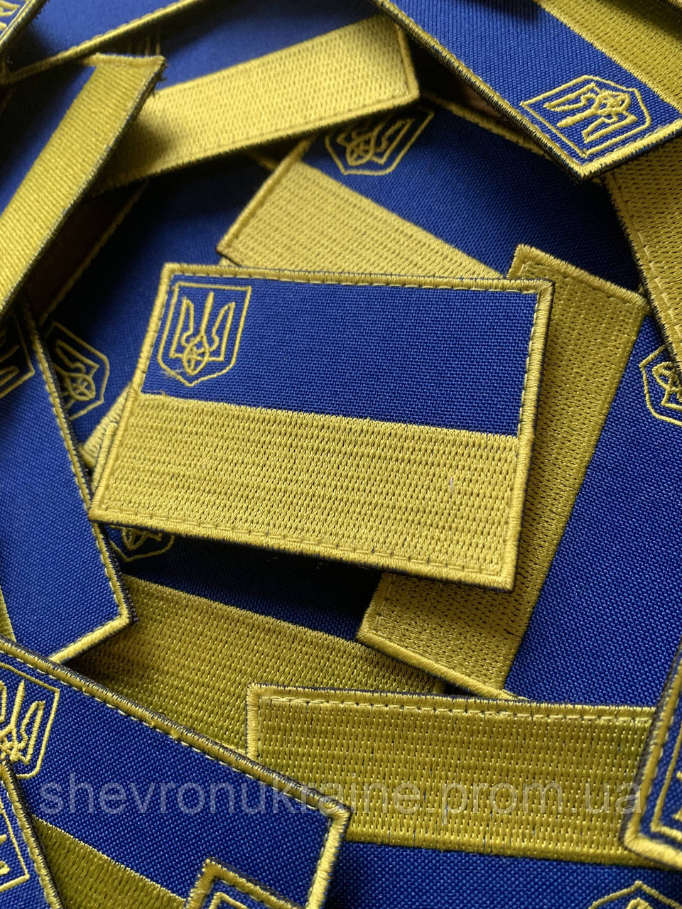 Шеврон Флаг Украины (Форма прямоугольная. На липучке) Размер 7x5см (ID ...