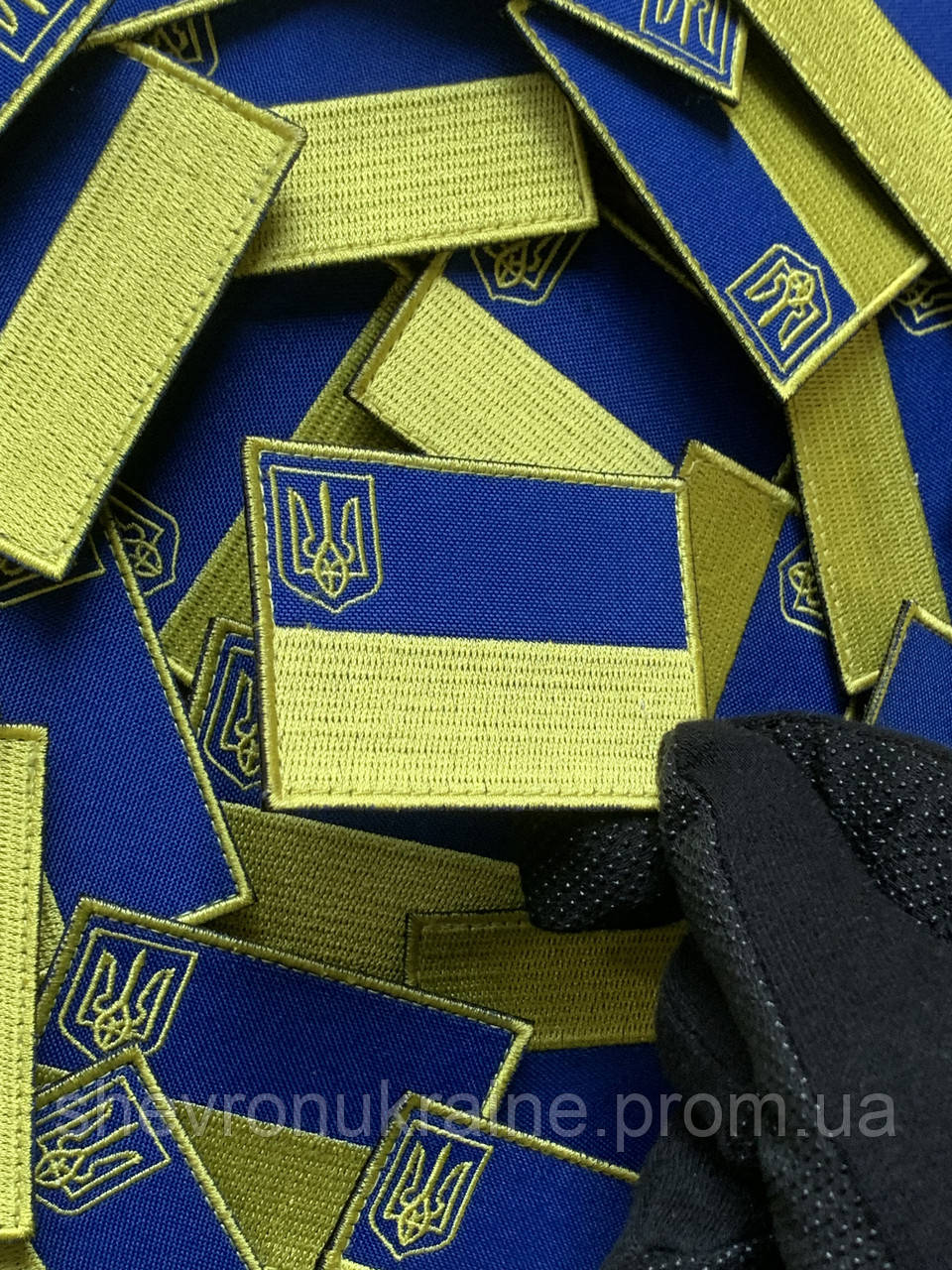 Шеврон Флаг Украины (Форма прямоугольная. На липучке) Размер 7x5см (ID ...