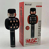Музичний мікрофон WSTER WS-2911 чорний Бездротовий KY-294 блютуз мікрофон, фото 3