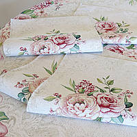 Салфетка под тарелку гобеленовая ланчмат сервировочный коврик "Нежная Роза" набор из 2 салфеток.