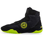 Борцовки замшеві Zelart Fistrage 8484 розмір 44 Black-Neon Green, фото 2