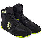 Борцовки замшеві Zelart Fistrage 8484 розмір 44 Black-Neon Green, фото 3