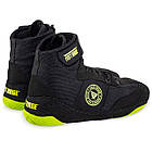 Борцовки замшеві Zelart Fistrage 8484 розмір 44 Black-Neon Green, фото 4