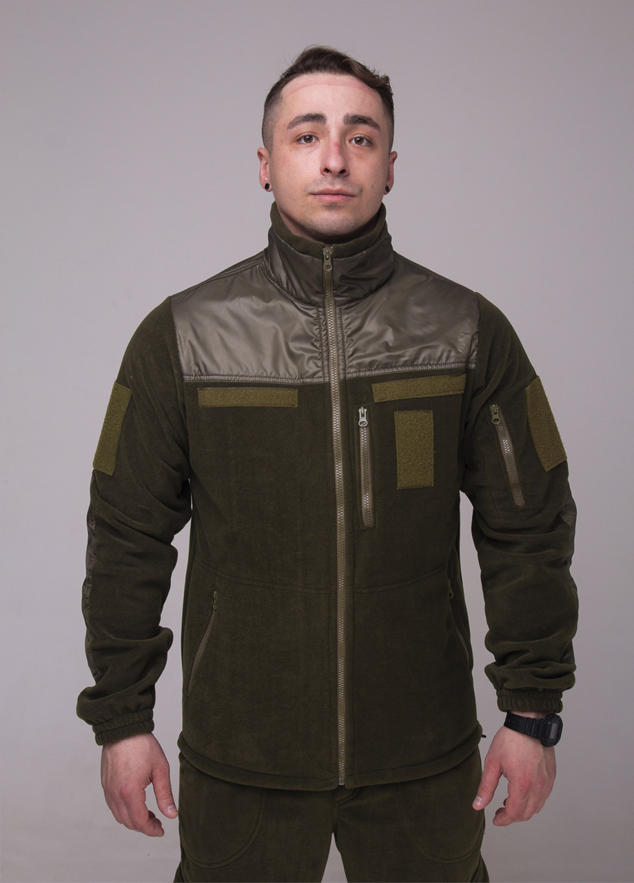 Тактична флісова кофта ЗСУ РОЗПРОДАЖ (Хакі) 46, фото 1