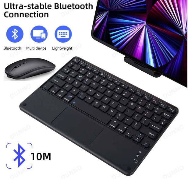 Bluetooth Клавіатура з тачпадом та мишка для планшетів і смартфонів