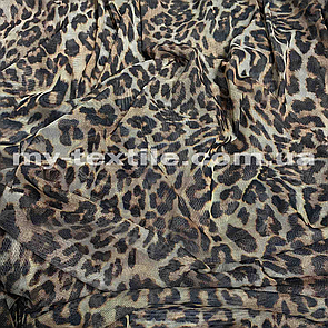 Сітка стрейчева принт Гепард