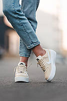 Бежеві кроссівки жіночі Nike Air Force. Модні жіночі кроссівки Найк Аір Форс на кожен день., фото 8