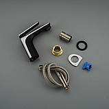 Змішувач для умивальника Frap F1057, чорний/хром, фото 6