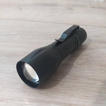 Тактичний ручний ліхтарик HKNCO-67 zoom USB Чорний (KG-7446)