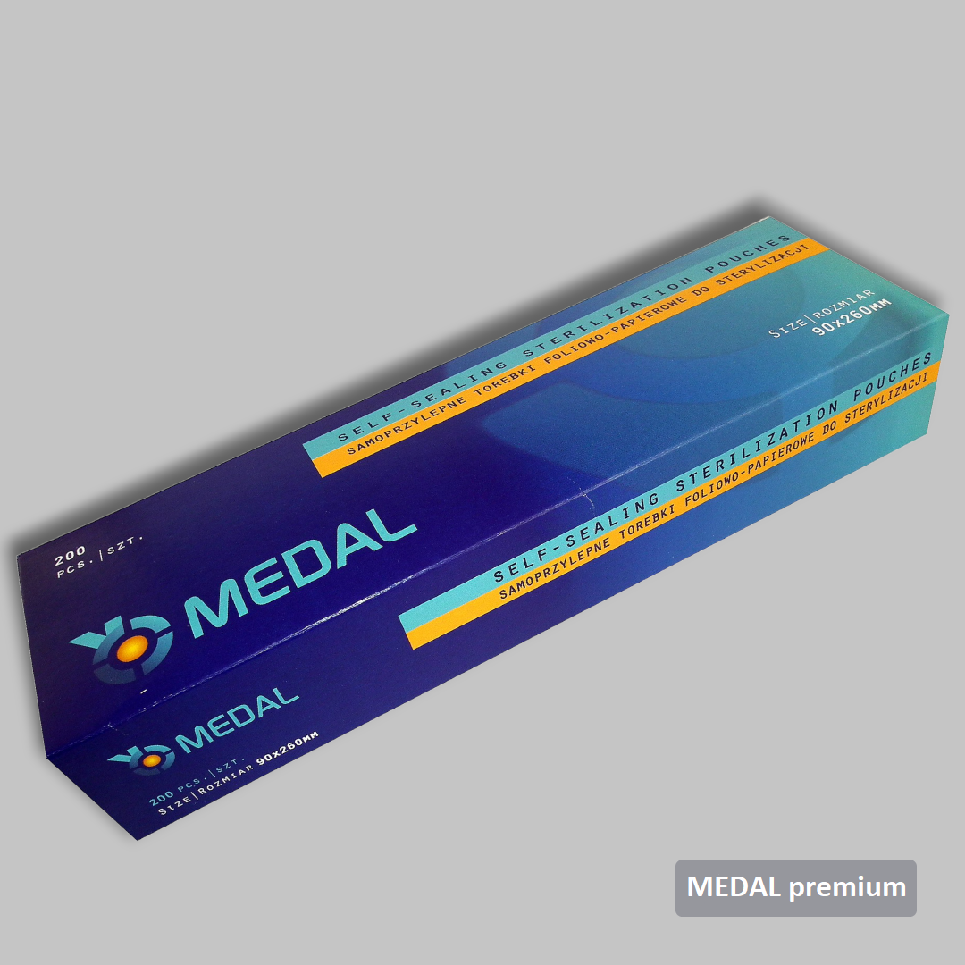 Пакети для стерилізації Medal - 200 шт/уп, 90 x 260, фото 1