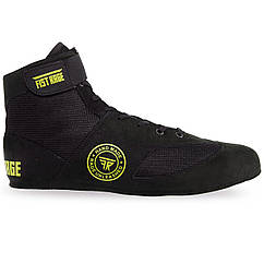 Боксерки замшеві Zelart Fistrage 8483 розмір 41 Black-Neon Green