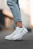 Білі кроссівки жіночі Nike Air Force. Кроссівки для дівчат Найк Аір Форс весна осінь., фото 4
