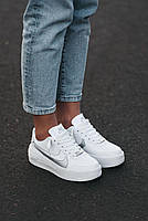 Білі кроссівки жіночі Nike Air Force. Кроссівки для дівчат Найк Аір Форс весна осінь., фото 9