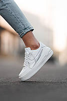 Білі кроссівки жіночі Nike Air Force. Кроссівки для дівчат Найк Аір Форс весна осінь., фото 11