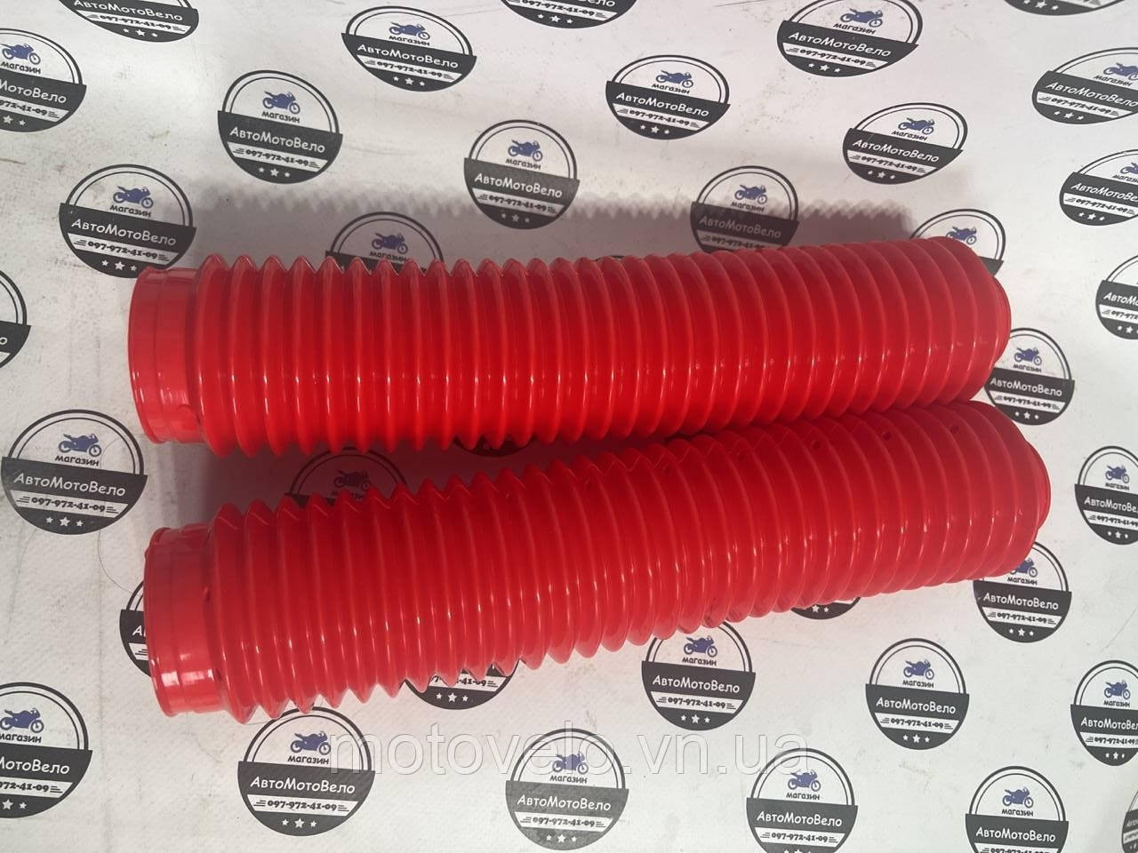 Гофра вилки (пара) універсальна L-325mm d-40-55mm (червона) "MZK"