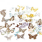 Наклейки "Метелики" золото та срібло 40шт NKL001, фото 3