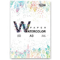Набір паперу для акварелі А3 (29,7х42 см) 20 аркушів 200 г/м.кв. Словаччина «Трек», папка акварельна