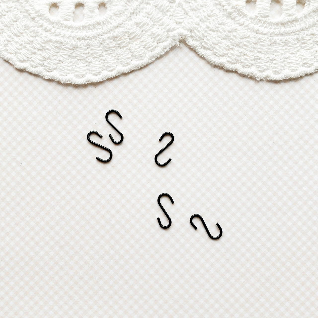 Мініатюра набір гачків 1.4 см Чорний 5 шт, фото 1